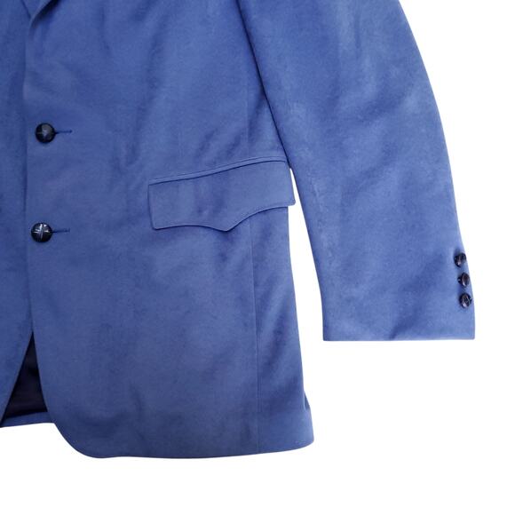 Vintage Pagano West Blue Polyester Western Blazer Jacket Sport Coat 42L - Picture 7 of 12